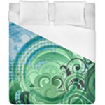 Blue Green Circle Design Duvet Cover (California King Size)