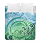 Blue Green Circle Design Duvet Cover Double Side (Full/ Double Size)