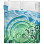 Blue Green Circle Design Duvet Cover Double Side (California King Size)