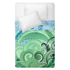 Blue Green Circle Design Duvet Cover Double Side (Single Size) from ArtsNow.com