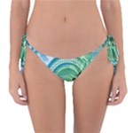 Blue Green Circle Design Reversible Bikini Bottom