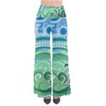 Blue Green Circle Design So Vintage Palazzo Pants