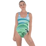 Blue Green Circle Design Bring Sexy Back Swimsuit