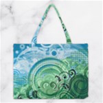 Blue Green Circle Design Medium Tote Bag