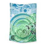 Blue Green Circle Design Small Tapestry