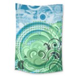 Blue Green Circle Design Large Tapestry