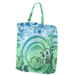 Blue Green Circle Design Giant Grocery Tote