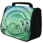 Blue Green Circle Design Full Print Travel Pouch (Big)