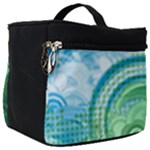 Blue Green Circle Design Make Up Travel Bag (Big)