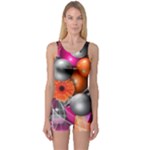 Ball Art One Piece Boyleg Swimsuit