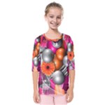 Ball Art Kids  Quarter Sleeve Raglan Tee