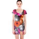 Ball Art Short Sleeve Bodycon Dress