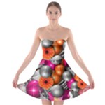 Ball Art Strapless Bra Top Dress