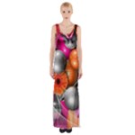 Ball Art Maxi Thigh Split Dress