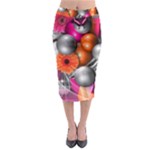 Ball Art Midi Pencil Skirt