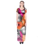 Ball Art Short Sleeve Maxi Dress