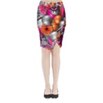 Ball Art Midi Wrap Pencil Skirt