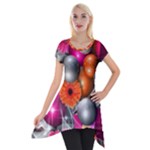 Ball Art Short Sleeve Side Drop Tunic