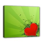 Red Heart Art Deluxe Canvas 24  x 20  (Stretched)