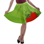 Red Heart Art A-line Skater Skirt