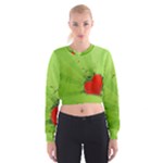 Red Heart Art Cropped Sweatshirt