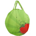 Red Heart Art Giant Round Zipper Tote