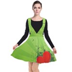 Red Heart Art Plunge Pinafore Dress