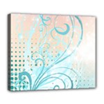 Pink Blue Pattern Deluxe Canvas 24  x 20  (Stretched)