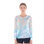 Pink Blue Pattern Women s Long Sleeve Tee