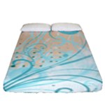 Pink Blue Pattern Fitted Sheet (King Size)