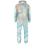 Pink Blue Pattern Hooded Jumpsuit (Men)