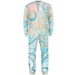 Pink Blue Pattern OnePiece Jumpsuit (Men)