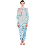 Pink Blue Pattern OnePiece Jumpsuit (Ladies)