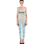 Pink Blue Pattern One Piece Catsuit