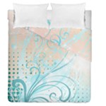 Pink Blue Pattern Duvet Cover Double Side (Queen Size)