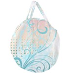 Pink Blue Pattern Giant Round Zipper Tote