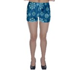 Snow Flake Art Skinny Shorts