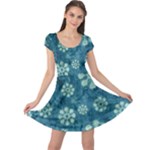 Snow Flake Art Cap Sleeve Dress