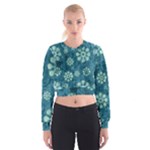 Snow Flake Art Cropped Sweatshirt