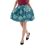 Snow Flake Art A-Line Pocket Skirt