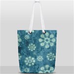 Snow Flake Art Full Print Rope Handle Tote (Small)