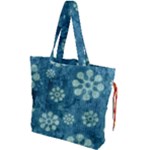 Snow Flake Art Drawstring Tote Bag