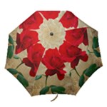 Red Rose Art Folding Umbrella