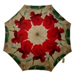 Red Rose Art Hook Handle Umbrella (Medium)