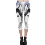 Wolf Moon Mountains Capri Leggings 