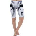 Wolf Moon Mountains Cropped Leggings 