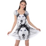 Wolf Moon Mountains Cap Sleeve Dress