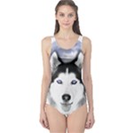 Wolf Moon Mountains One Piece Swimsuit