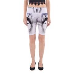 Wolf Moon Mountains Yoga Cropped Leggings from ArtsNow.com