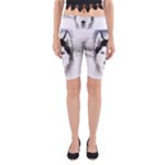 Wolf Moon Mountains Yoga Cropped Leggings